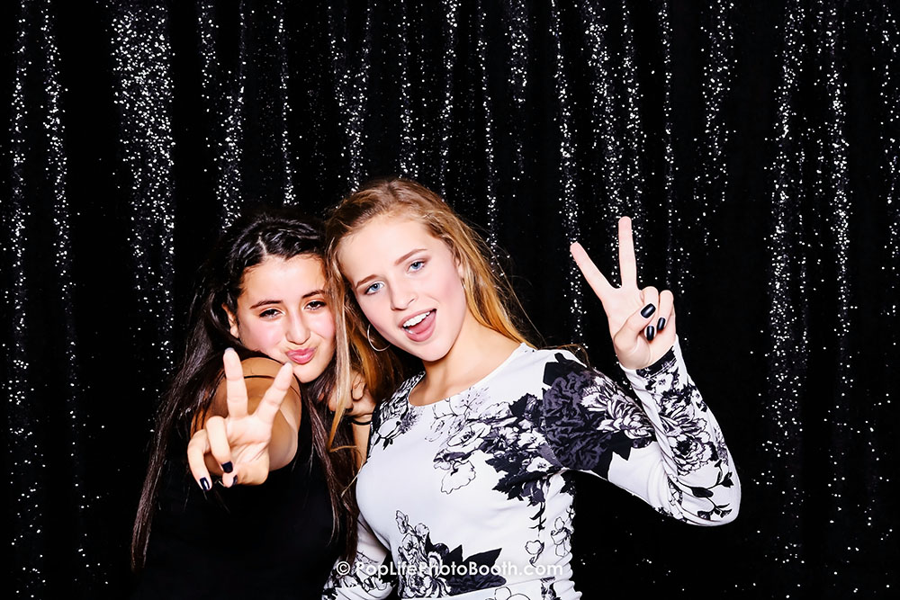 Carondelet High School Dance Photo Booth Sample Peace Signs