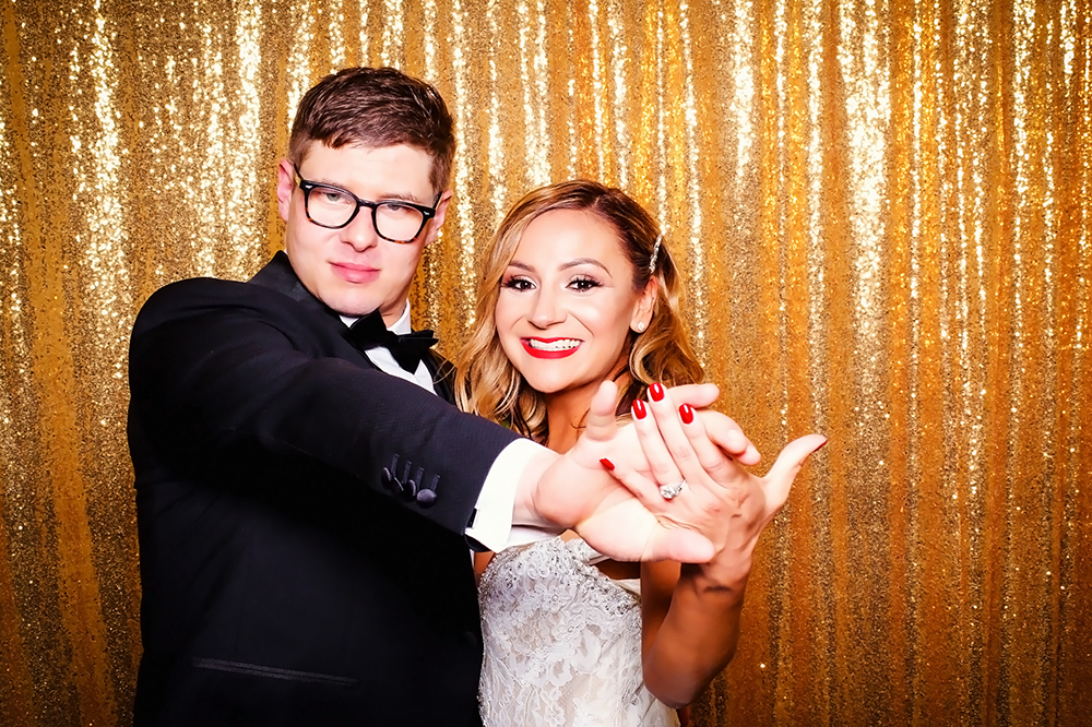 San Francisco Venue: The General Residence Photo Booth Sample with Gold Rush Backdrop