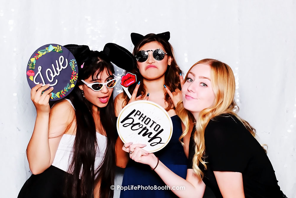 Wedding party photo booth