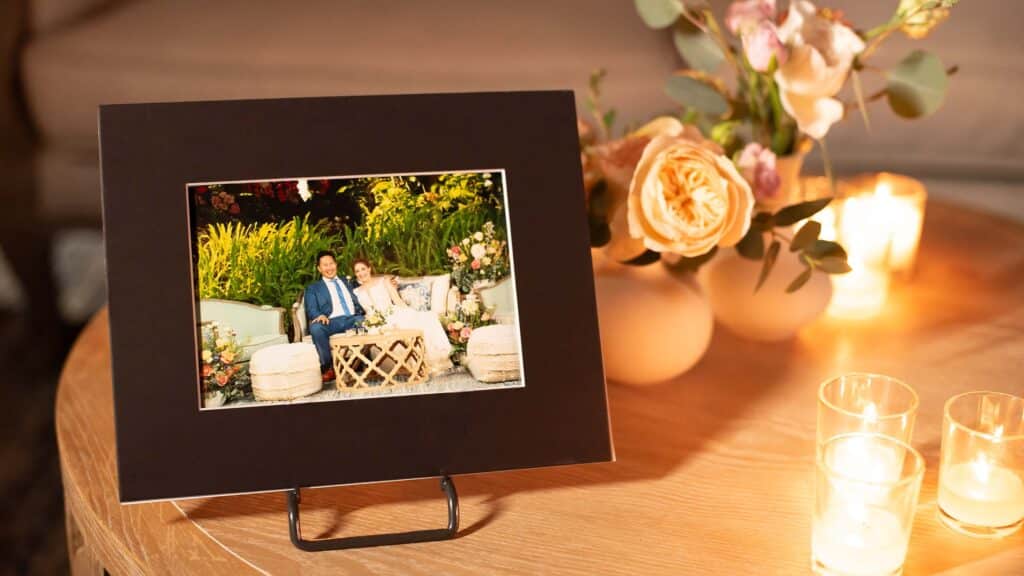 portrait photo in mat frame