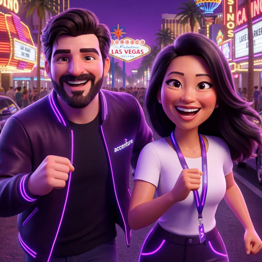 two ai generated characters las vegas theme