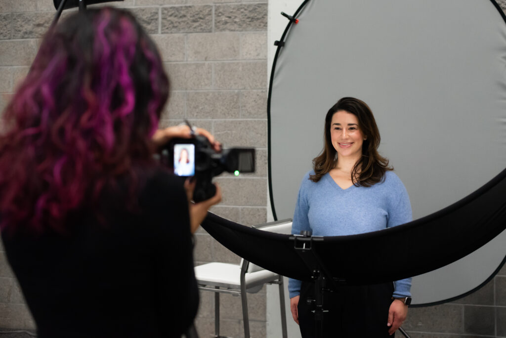 Pop Life Photo team executing a high-volume corporate headshot activation for Snowflake employees
