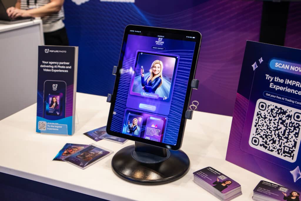Pop Life Photo booth displaying iMPRINT Experience at Experiential Marketer Summit.