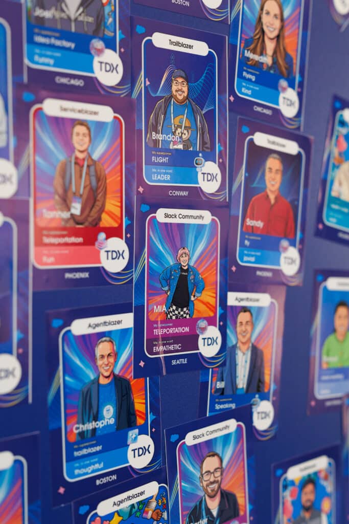 AI Trading Card activation by Pop Life Photo for Salesforce TDX 2026